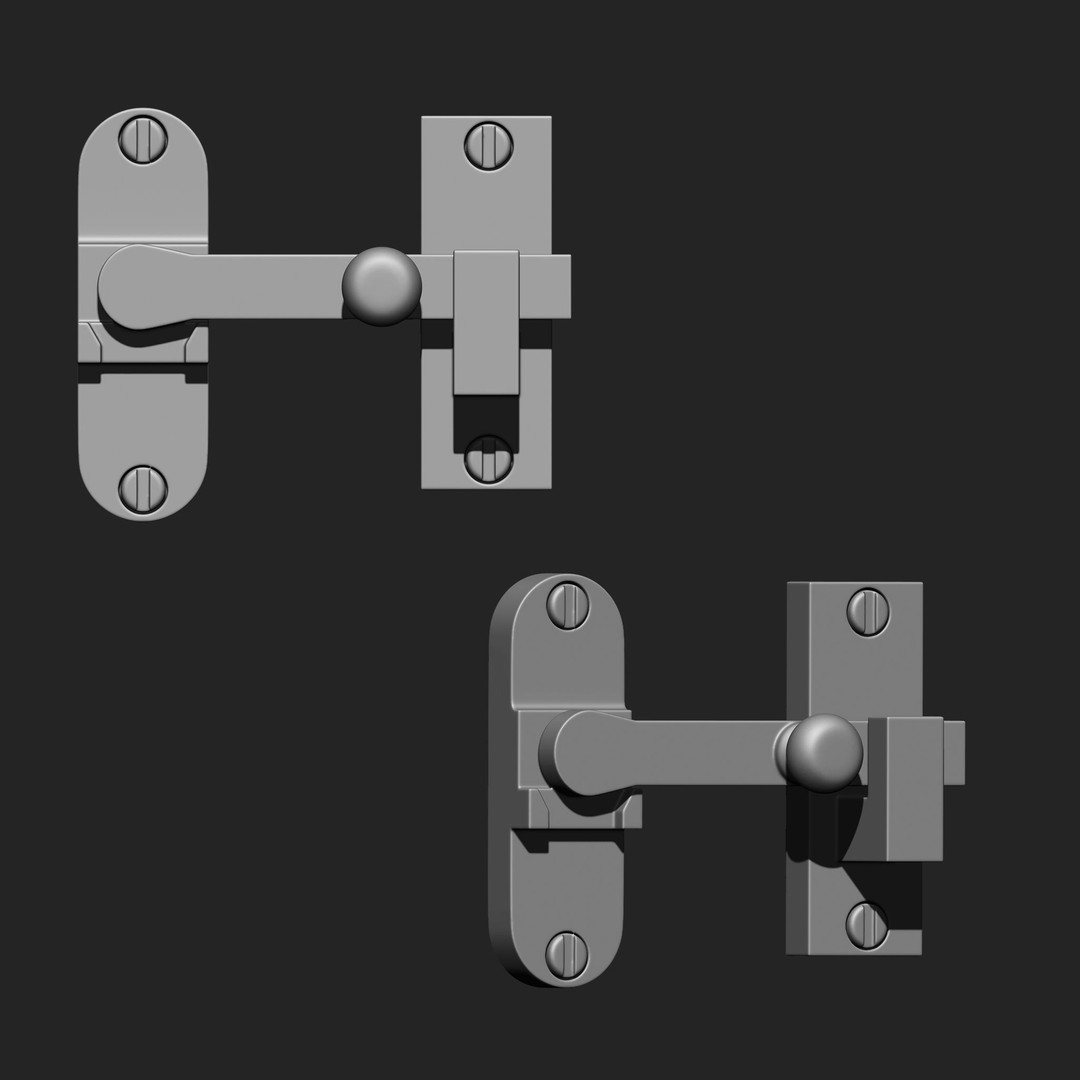 Door Latch 3D Model – Vintage Imm Brush Pack, 66 Brushes - View 32