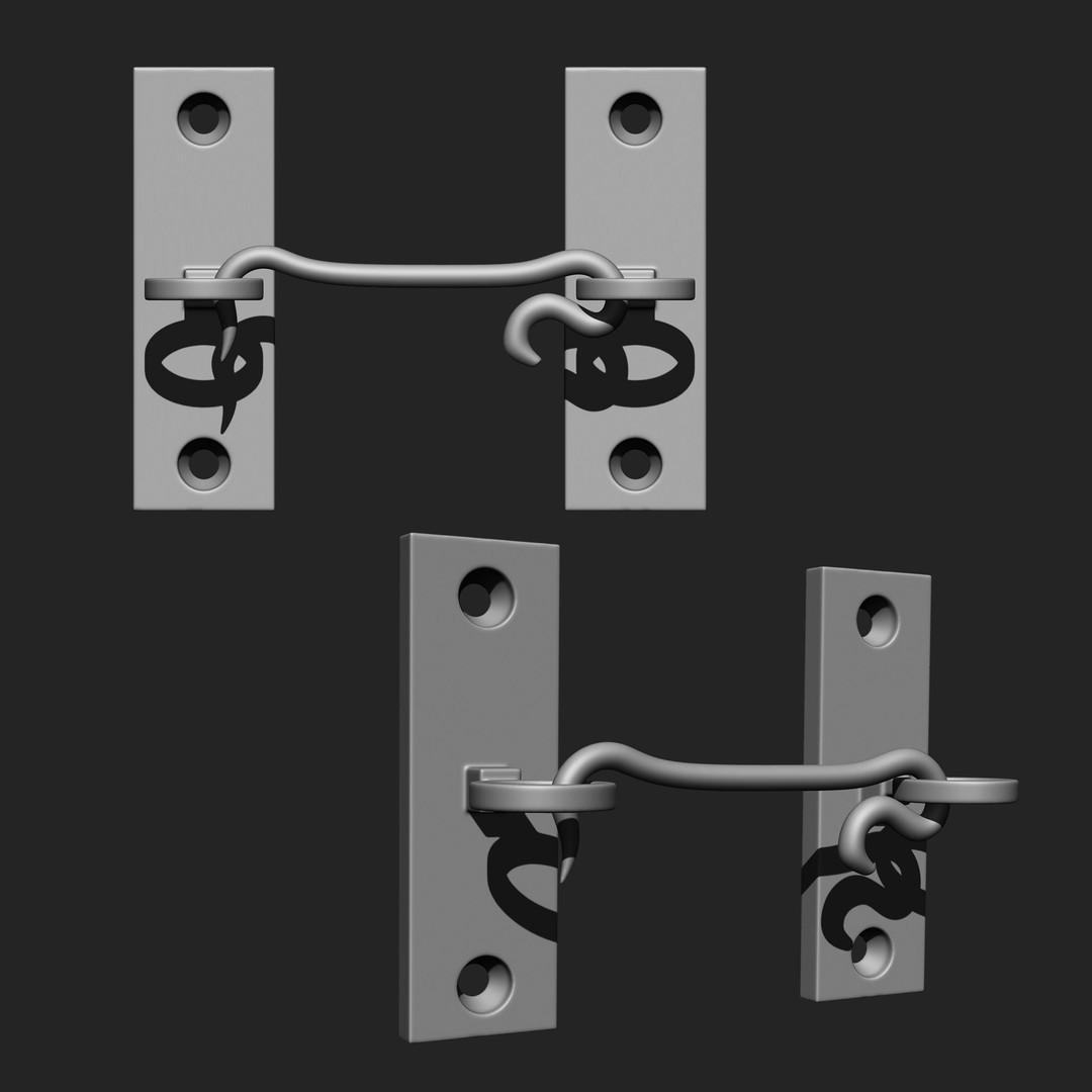 Door Latch 3D Model – Vintage Imm Brush Pack, 66 Brushes - View 34