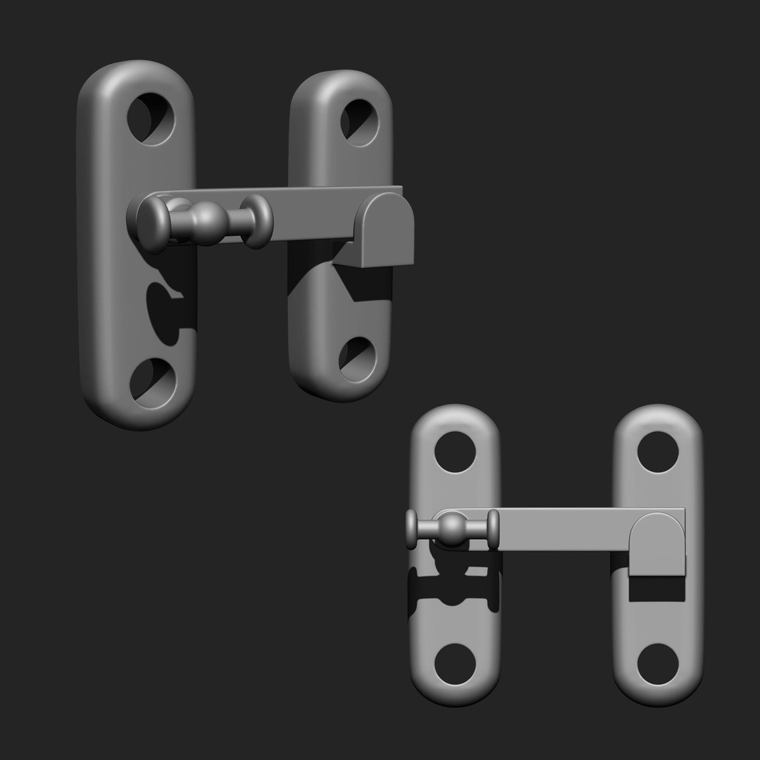Door Latch 3D Model – Vintage Imm Brush Pack, 66 Brushes - View 37