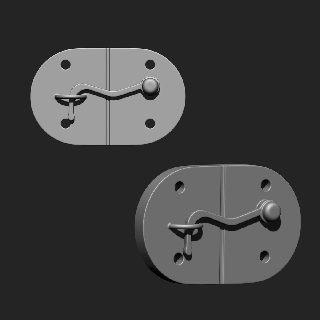 Door Latch 3D Model – Vintage Imm Brush Pack, 66 Brushes - View 38