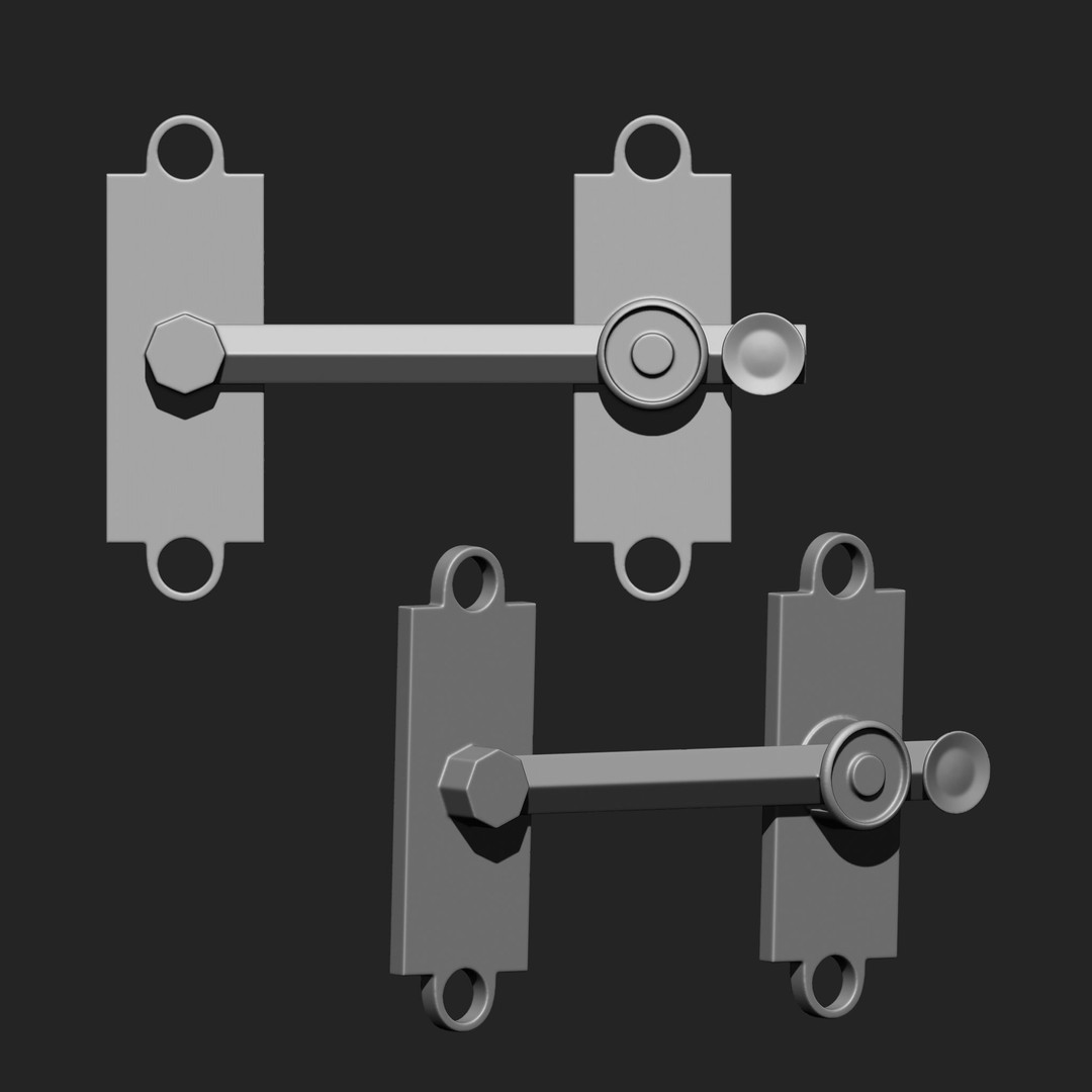Door Latch 3D Model – Vintage Imm Brush Pack, 66 Brushes - View 39
