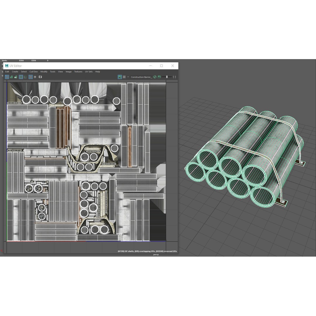 Hormigon Tubes 3D Model – Low Poly Industrial Asset, PBR Textures - View 9