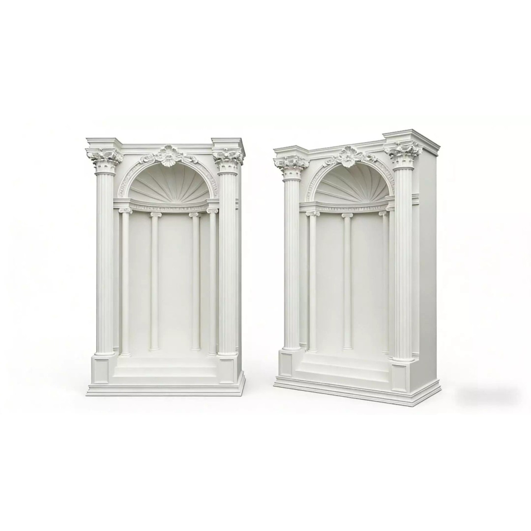 European Archway 3D Model – Decorative Backdrop, FBX & PBR Textures - View 2
