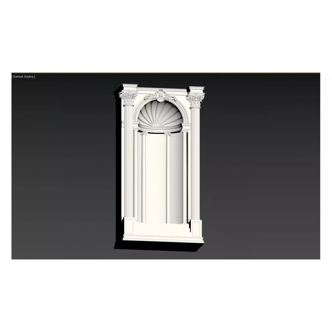 European Archway 3D Model – Decorative Backdrop, FBX & PBR Textures - View 3