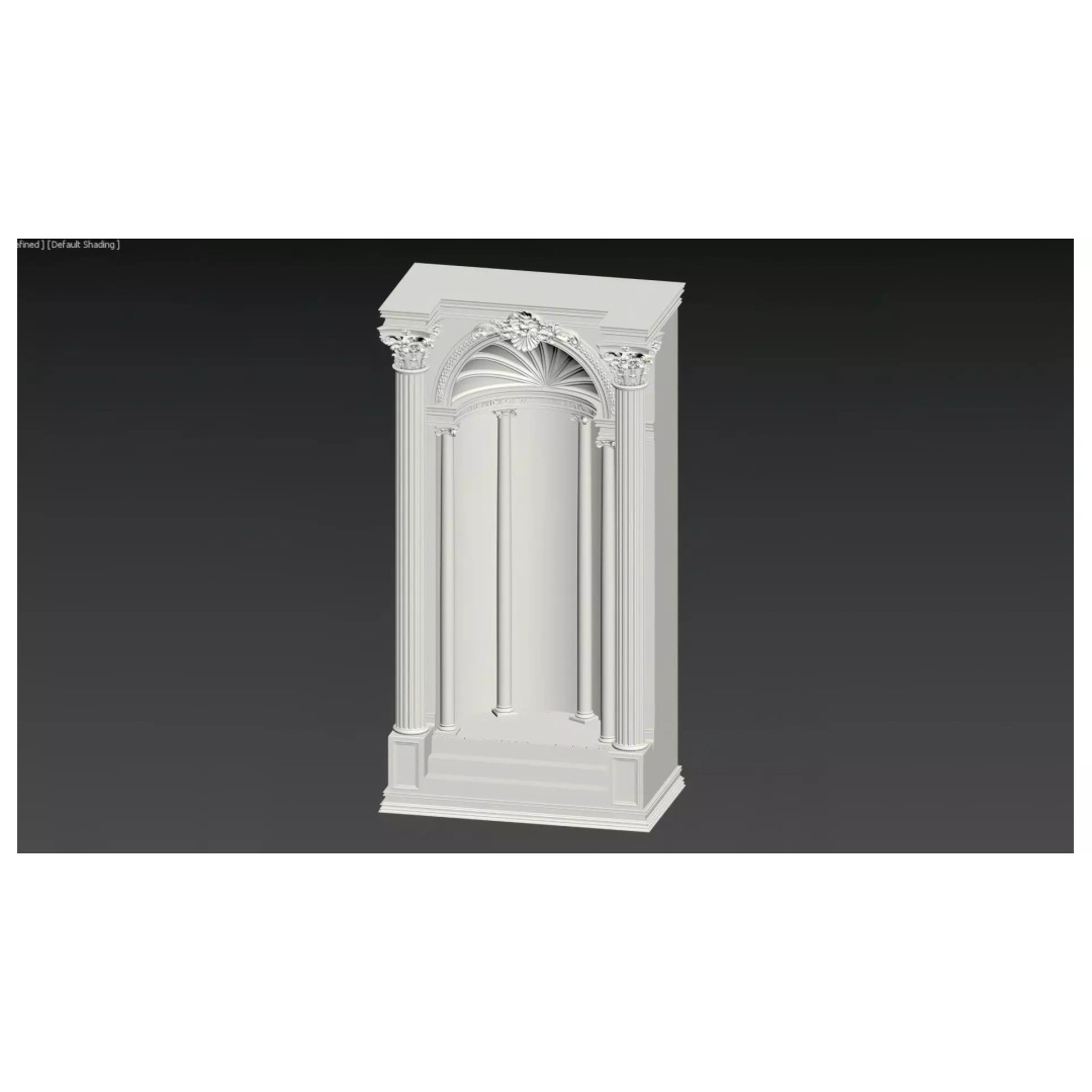 European Archway 3D Model – Decorative Backdrop, FBX & PBR Textures - View 4