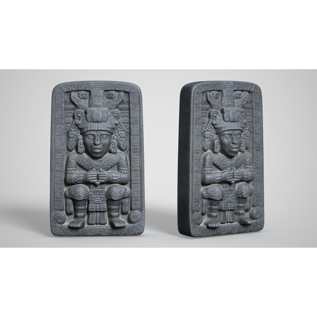 Mayan Statues 3D Model – Low Poly Game Asset, FBX & OBJ Formats - View 8
