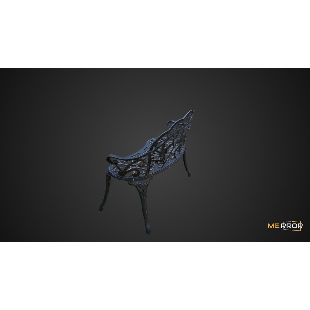 Steel Chair 3D Model – Modern Furniture Asset, FBX & OBJ Formats - View 11