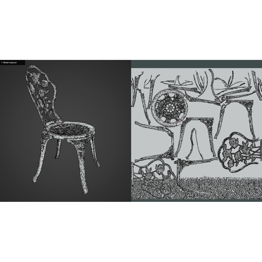 Steel Chair 3D Model – Modern Furniture Asset, FBX & OBJ Formats - View 16