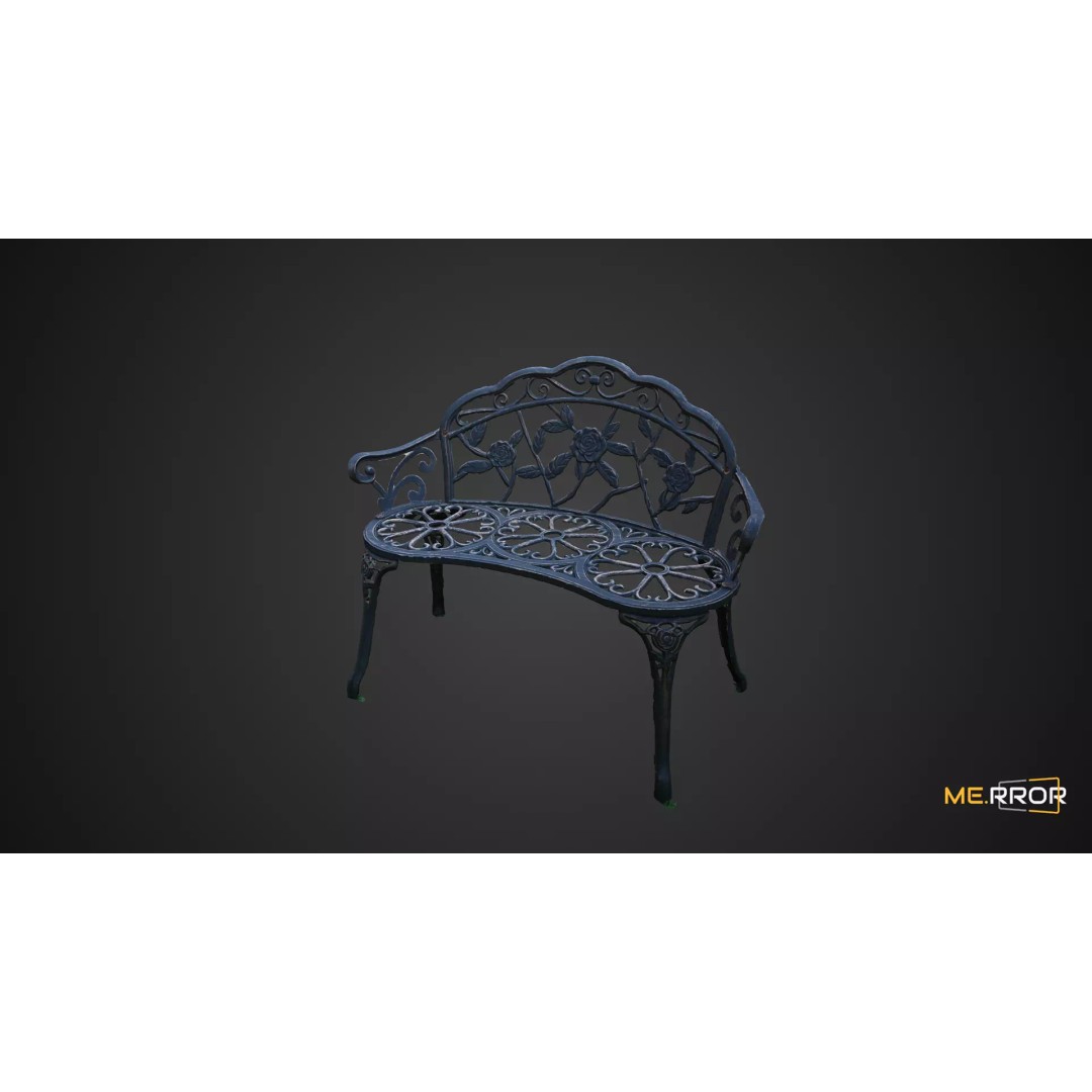 Steel Chair 3D Model – Modern Furniture Asset, FBX & OBJ Formats - View 2