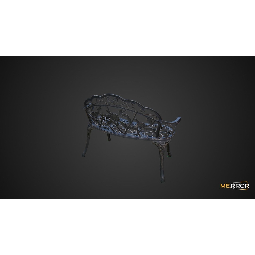 Steel Chair 3D Model – Modern Furniture Asset, FBX & OBJ Formats - View 6
