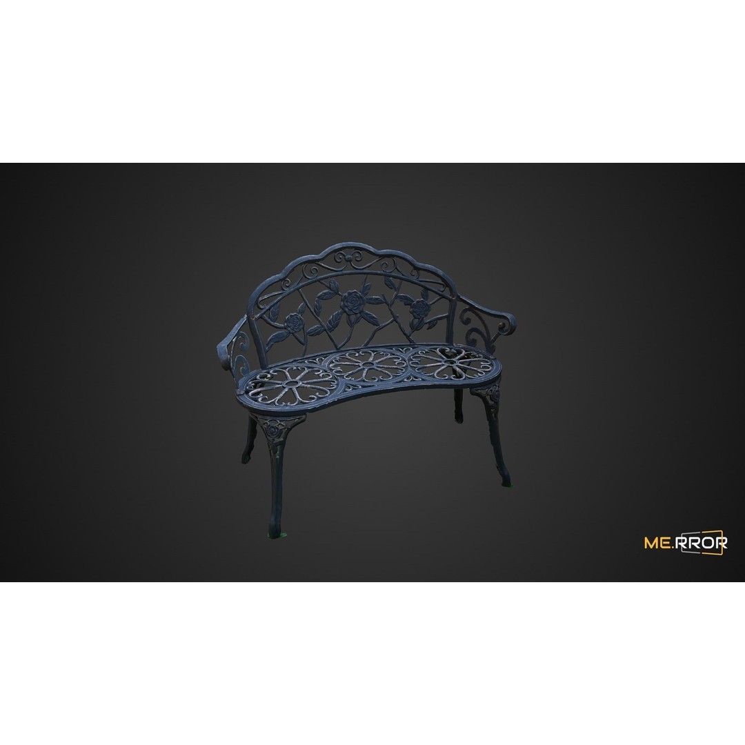 Steel Chair 3D Model – Modern Furniture Asset, FBX & OBJ Formats - View 8