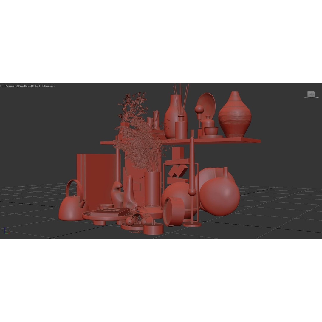 Decor Set 018 3D Model – High-Quality Decorative Asset, OBJ, 3Dmax - View 10