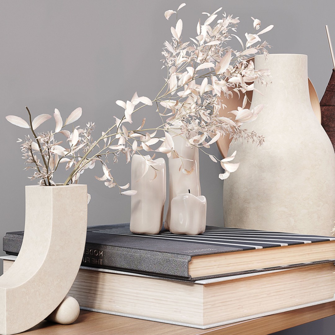 Decor Set 018 3D Model – High-Quality Decorative Asset, OBJ, 3Dmax - View 6