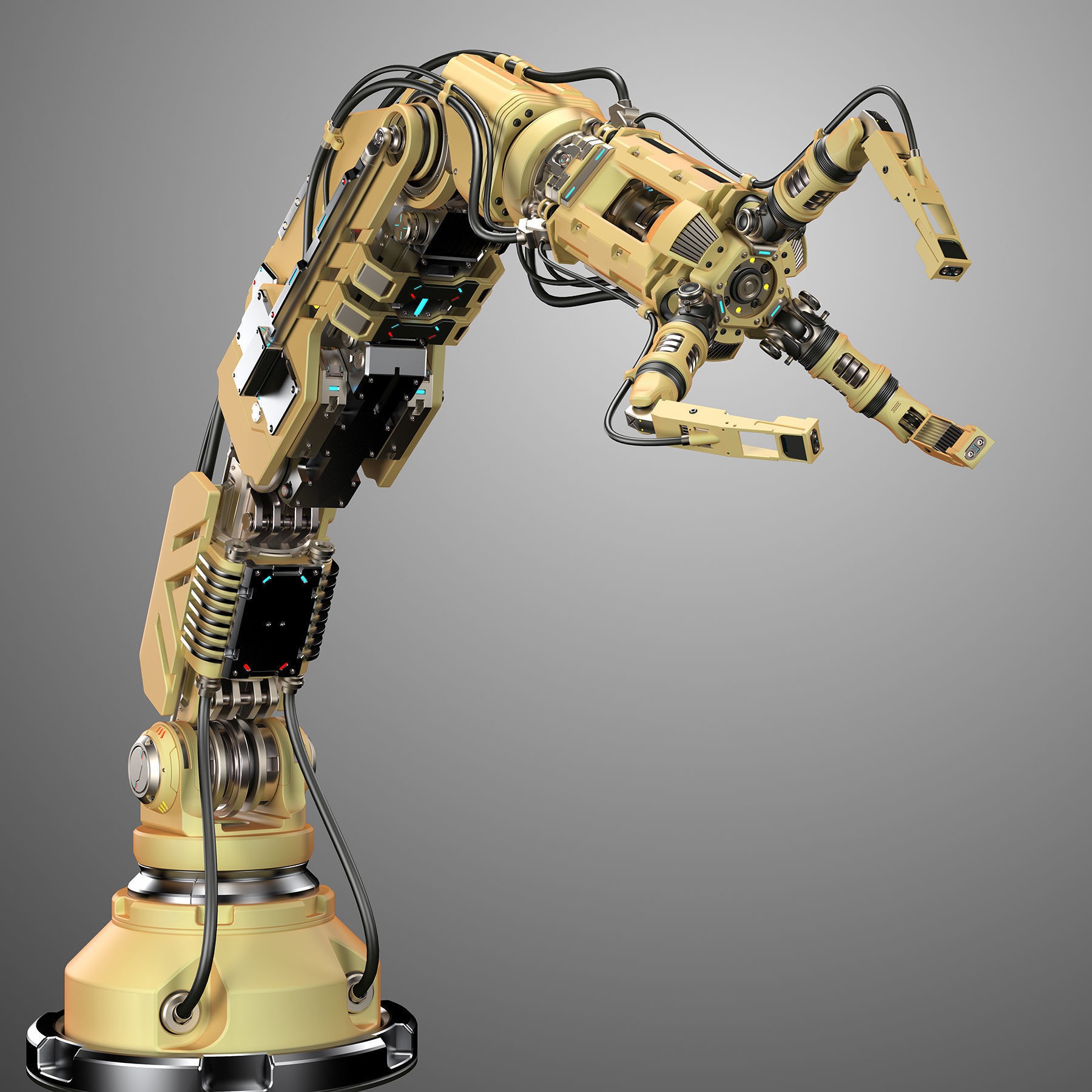 Robotic Arm 2 - Rigged Game-Ready 3D Model - View 11