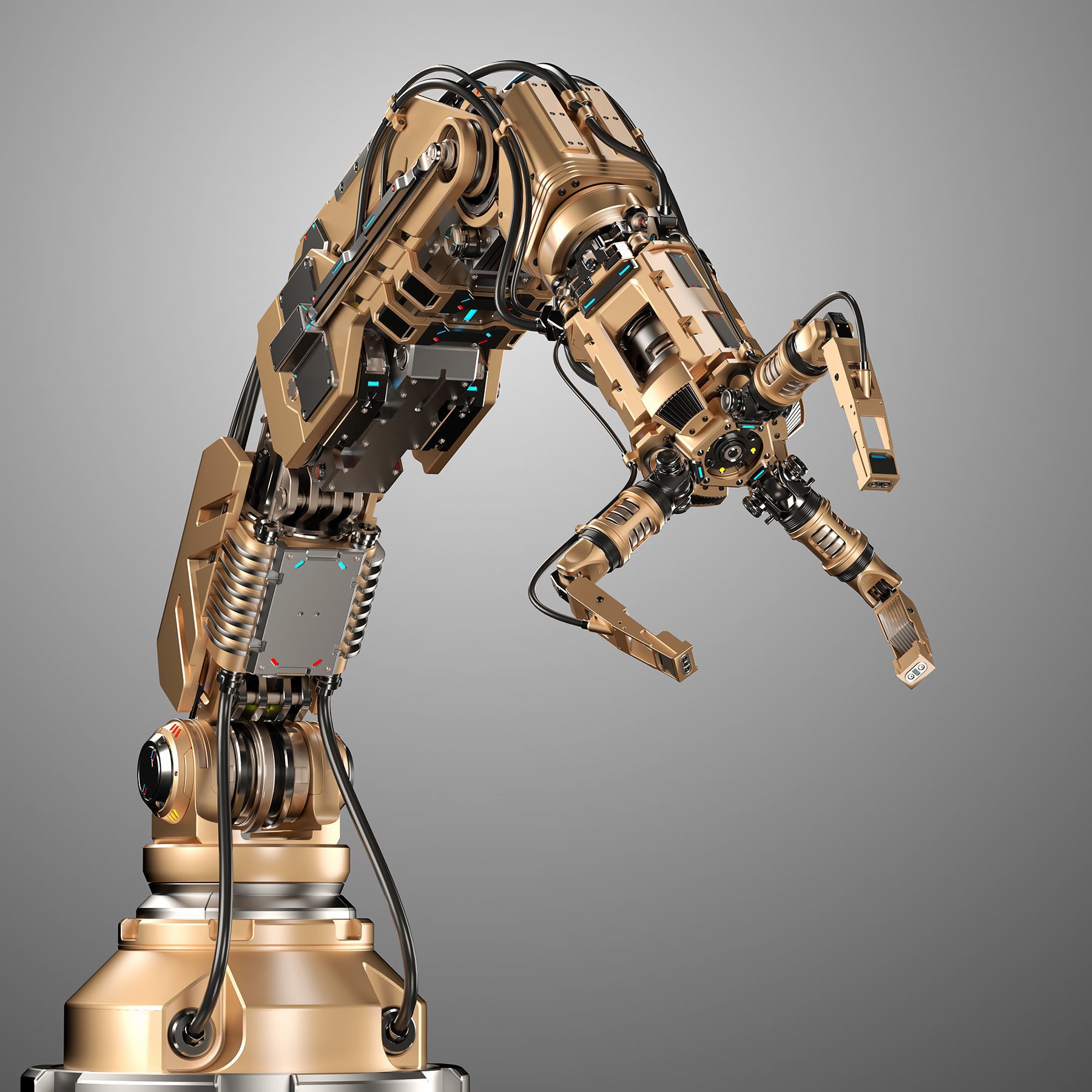 Robotic Arm 2 - Rigged Game-Ready 3D Model - View 12