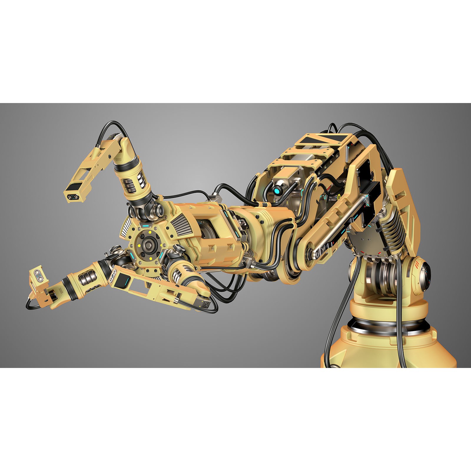 Robotic Arm 2 - Rigged Game-Ready 3D Model - View 22