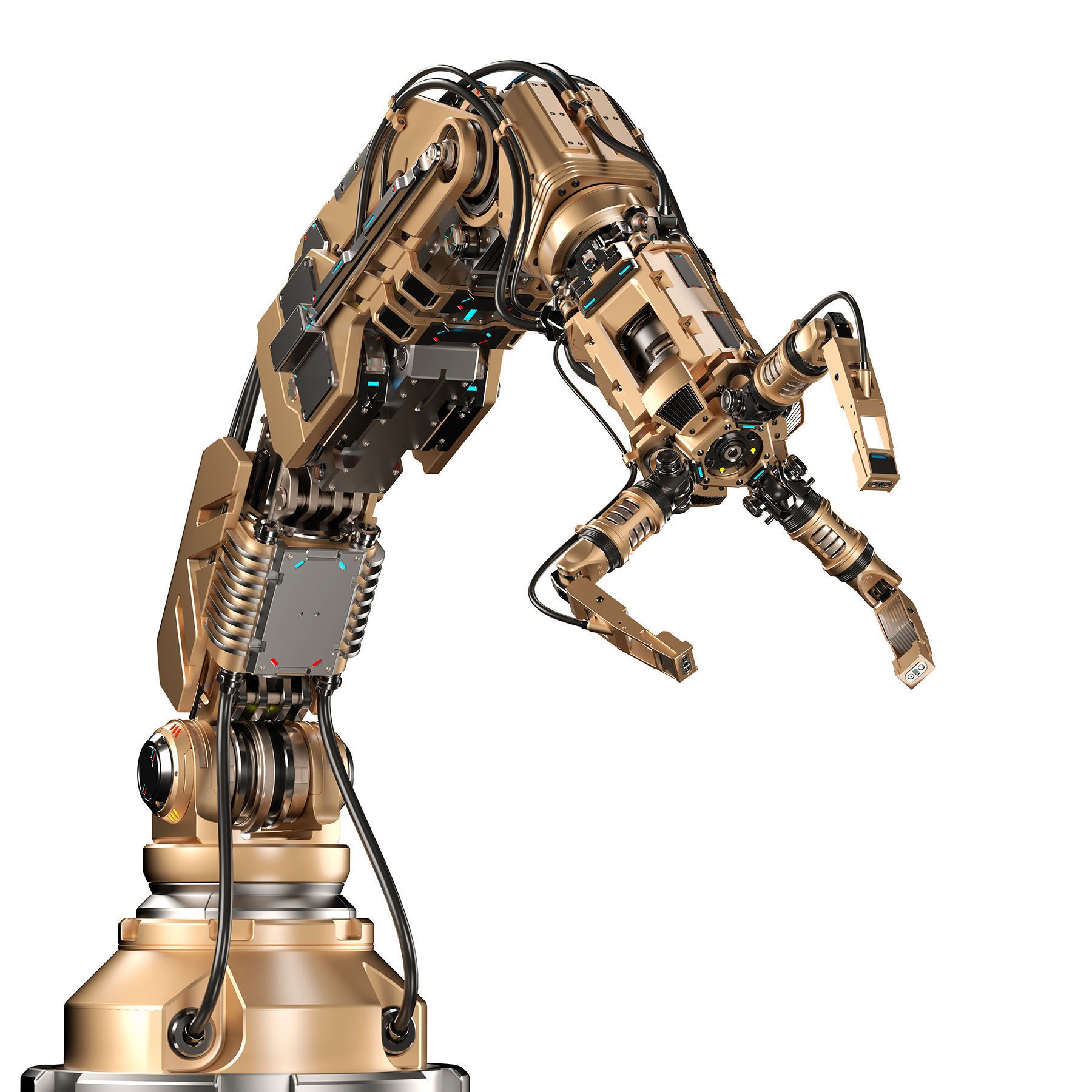 Robotic Arm 2 - Rigged Game-Ready 3D Model - View 4
