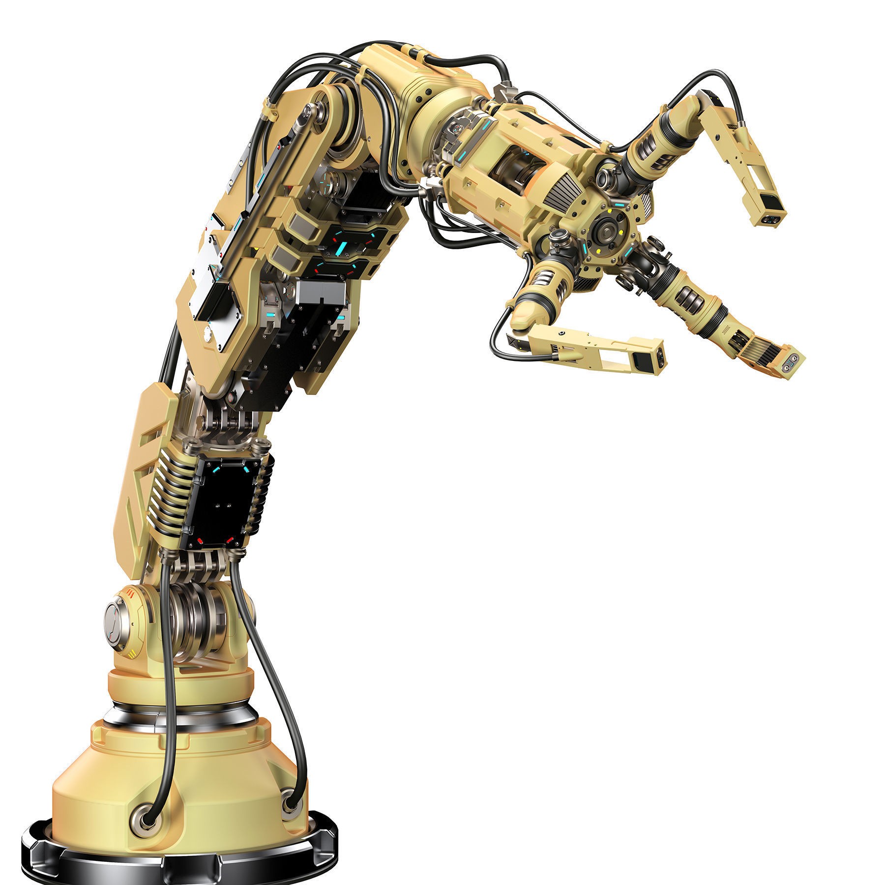 Robotic Arm 2 - Rigged Game-Ready 3D Model - View 8
