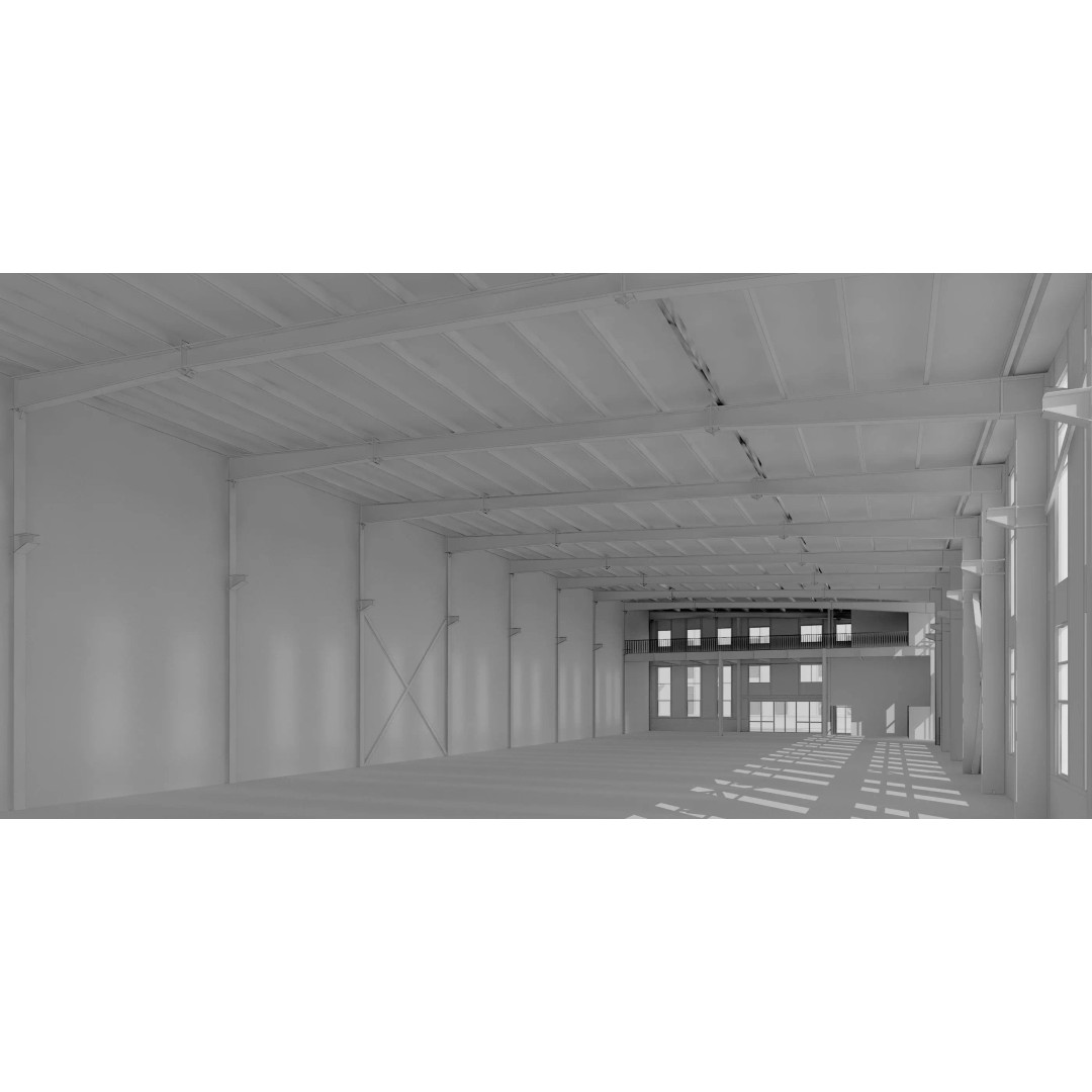 Industrial Building Factory 3D Model – Detailed Game-Ready Asset, FBX, OBJ