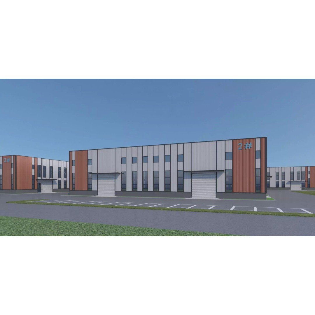Industrial Building Factory 3D Model – Detailed Game-Ready Asset, FBX, OBJ - View 3