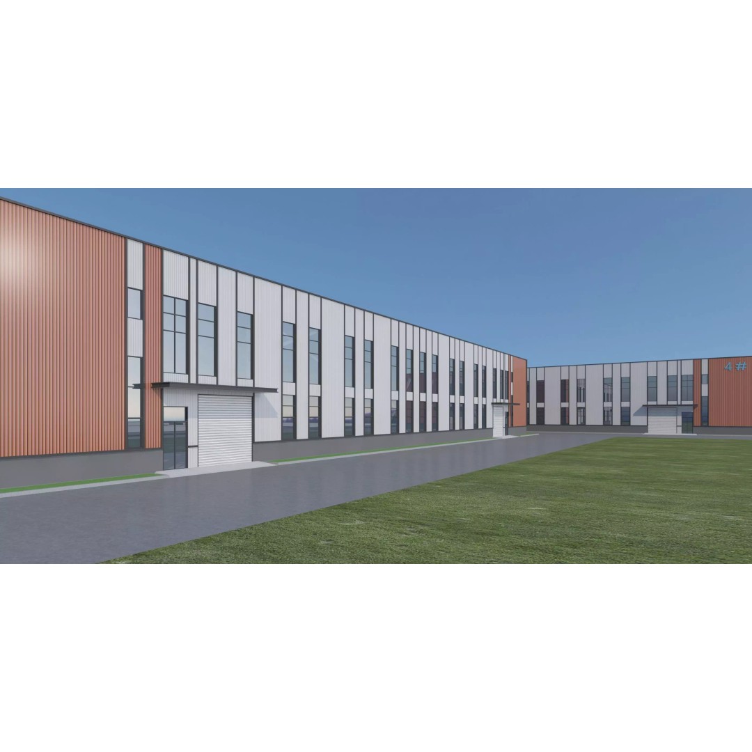 Industrial Building Factory 3D Model – Detailed Game-Ready Asset, FBX, OBJ - View 6
