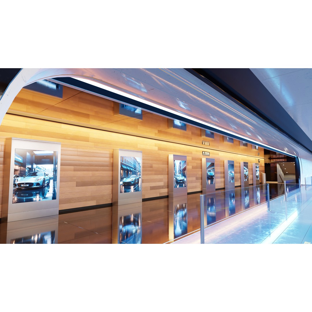 Modern Underground Luxury Car Park 3D Model – High Poly Garage Asset, Blender, FBX, OBJ - View 7