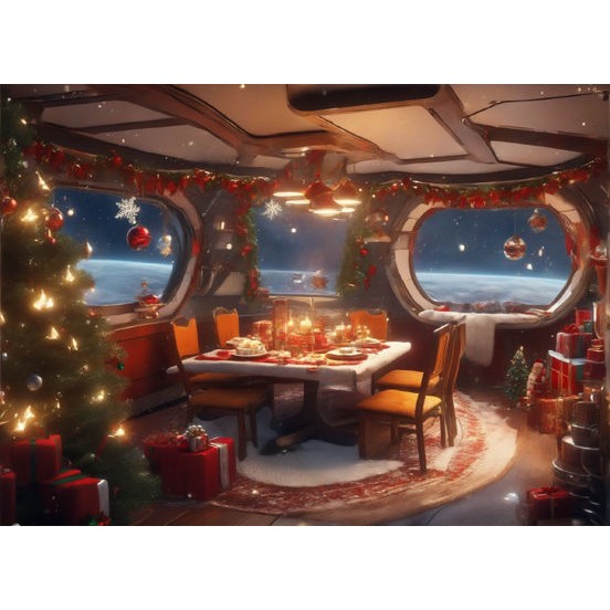 Christmas Interior Scenes 3D Model – Digital Backdrop Textures, FBX - View 16