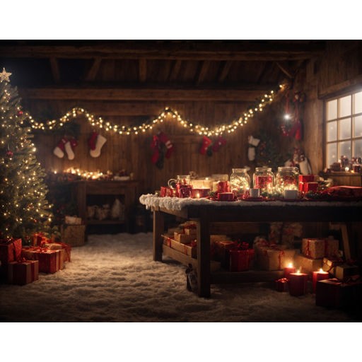 Christmas Interior Scenes 3D Model – Digital Backdrop Textures, FBX - View 20