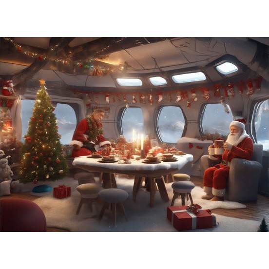 Christmas Interior Scenes 3D Model – Digital Backdrop Textures, FBX - View 27