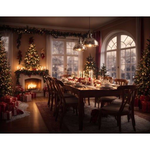 Christmas Interior Scenes 3D Model – Digital Backdrop Textures, FBX - View 4
