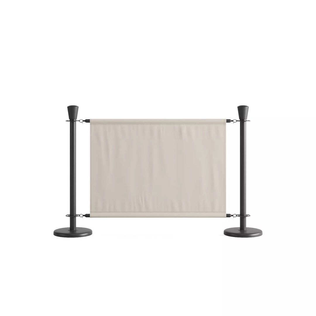 Cafe Barrier Modular Set 3D Model – PBR Outdoor Furniture, FBX - View 13
