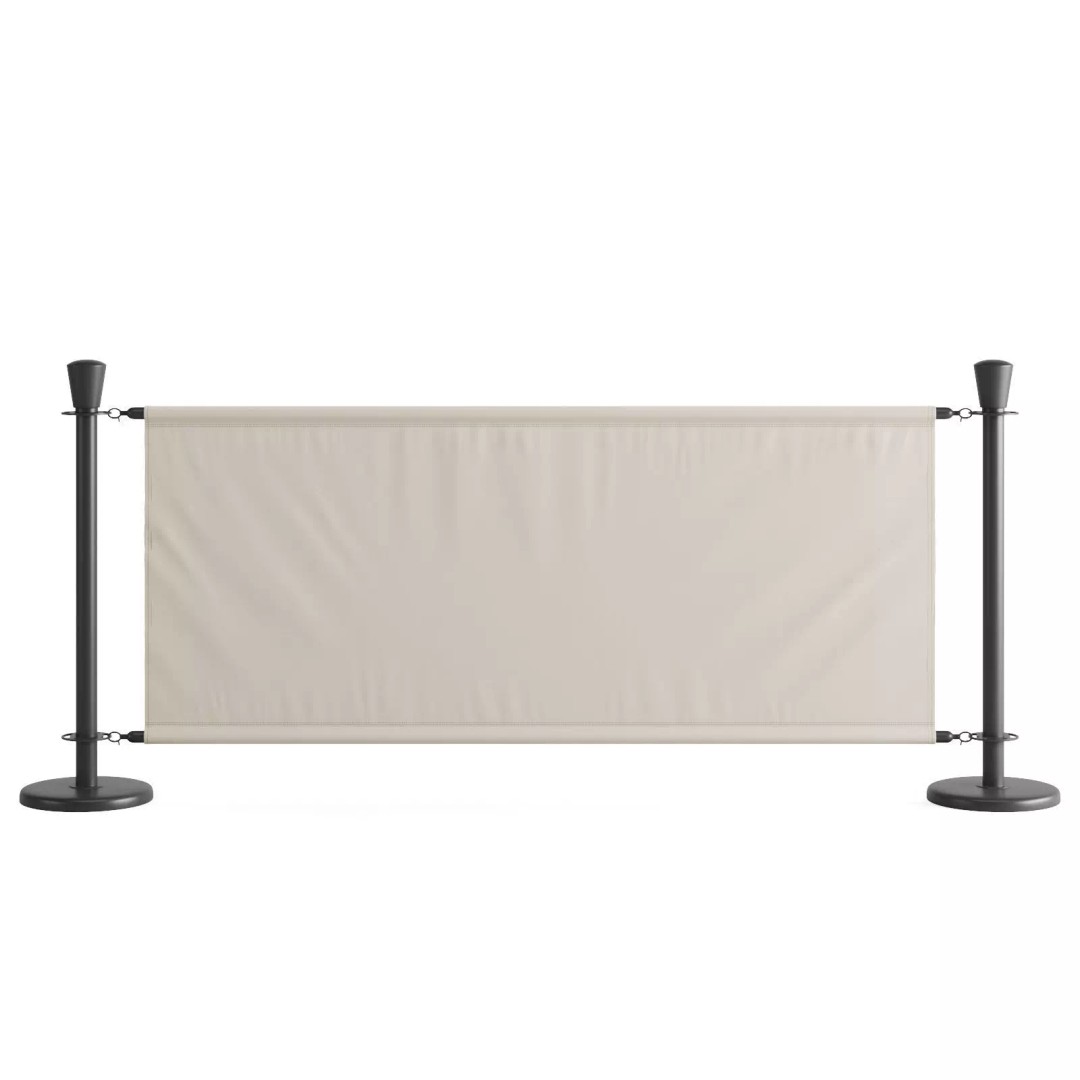Cafe Barrier Modular Set 3D Model – PBR Outdoor Furniture, FBX - View 15