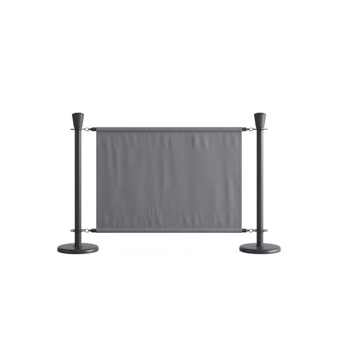 Cafe Barrier Modular Set 3D Model – PBR Outdoor Furniture, FBX - View 21