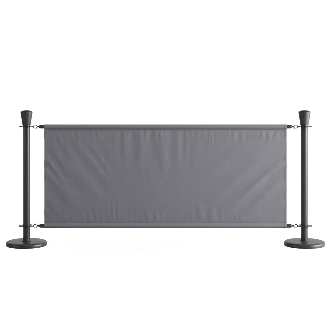 Cafe Barrier Modular Set 3D Model – PBR Outdoor Furniture, FBX - View 23