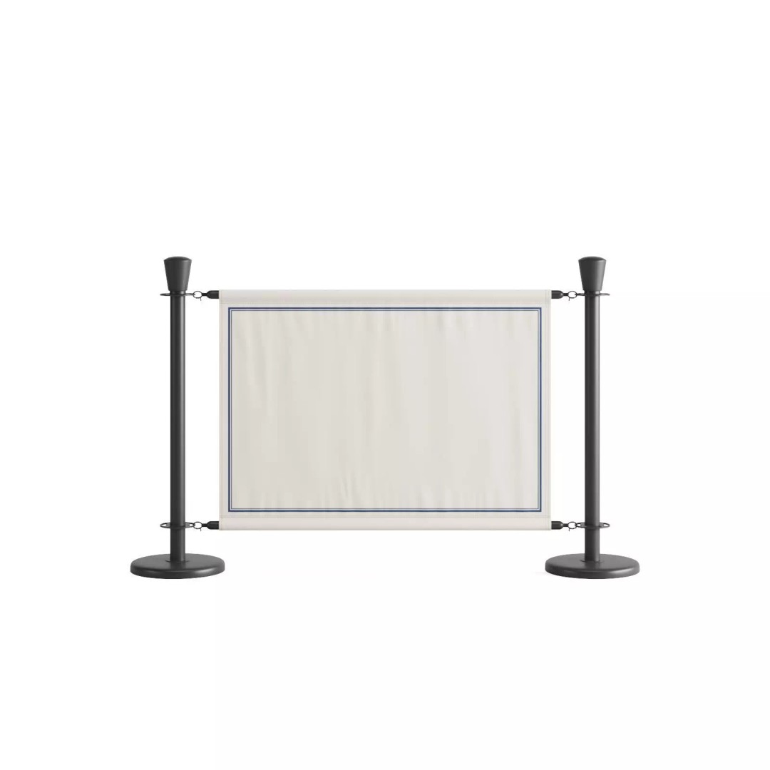 Cafe Barrier Modular Set 3D Model – PBR Outdoor Furniture, FBX - View 9