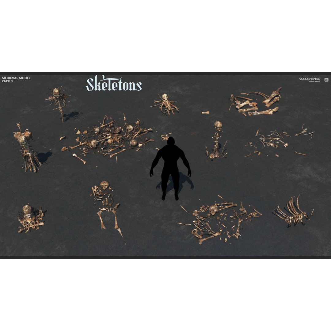 Medieval Collection 3D Model – Historic Architectural Props, FBX - View 6