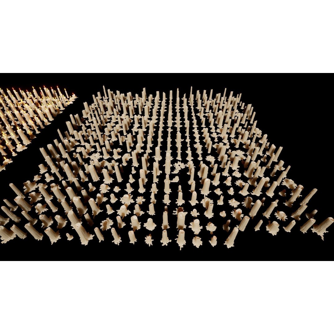 Candle 3D Model – High-Quality Wax Decor with Flame Effects - View 15