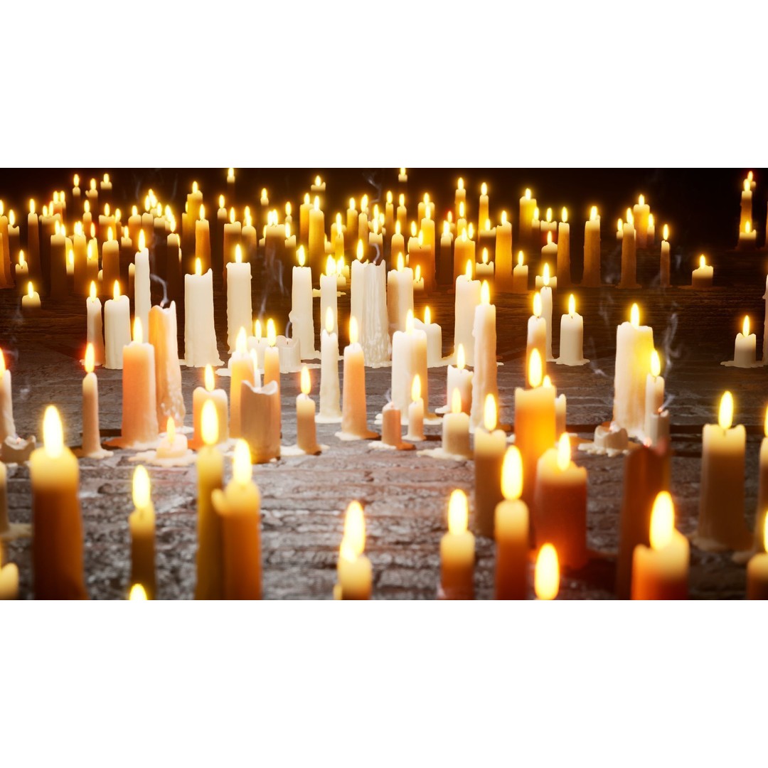Candle 3D Model – High-Quality Wax Decor with Flame Effects - View 5