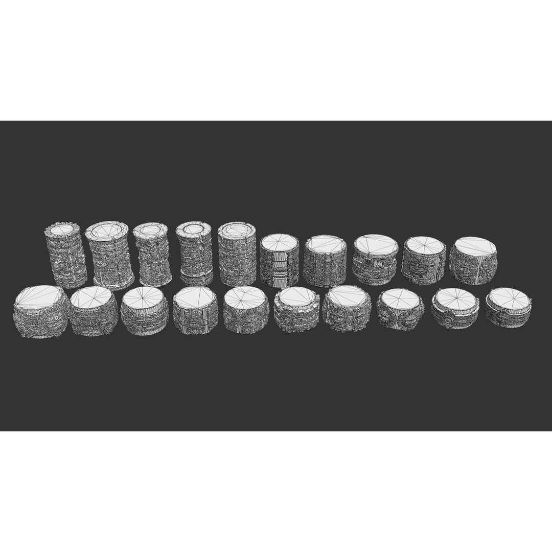 Mayan Pillar Temple 3D Model – Low Poly Modular Asset, FBX, Blender - View 10