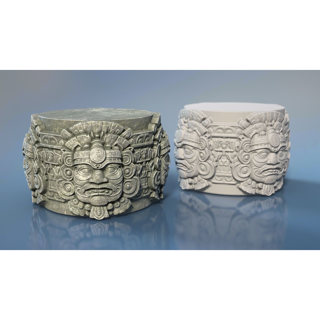 Mayan Pillar Temple 3D Model – Low Poly Modular Asset, FBX, Blender - View 11