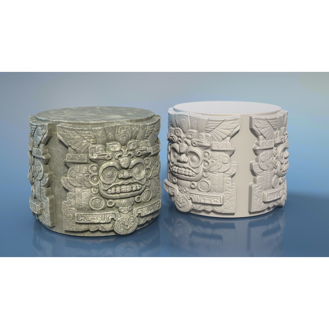 Mayan Pillar Temple 3D Model – Low Poly Modular Asset, FBX, Blender - View 13