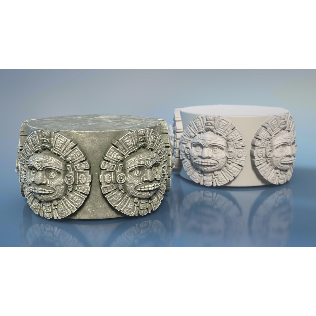 Mayan Pillar Temple 3D Model – Low Poly Modular Asset, FBX, Blender - View 14