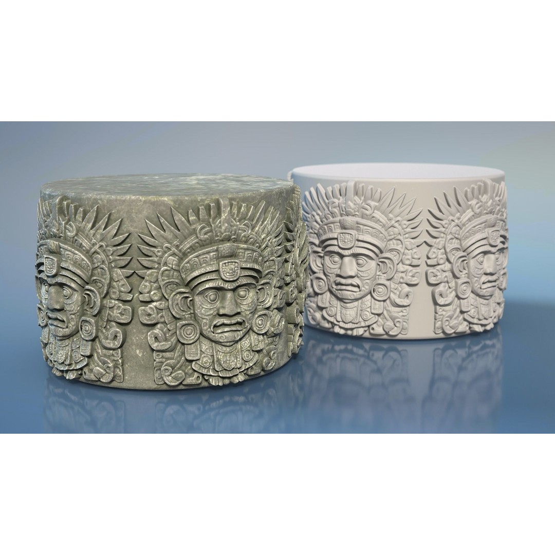 Mayan Pillar Temple 3D Model – Low Poly Modular Asset, FBX, Blender - View 15