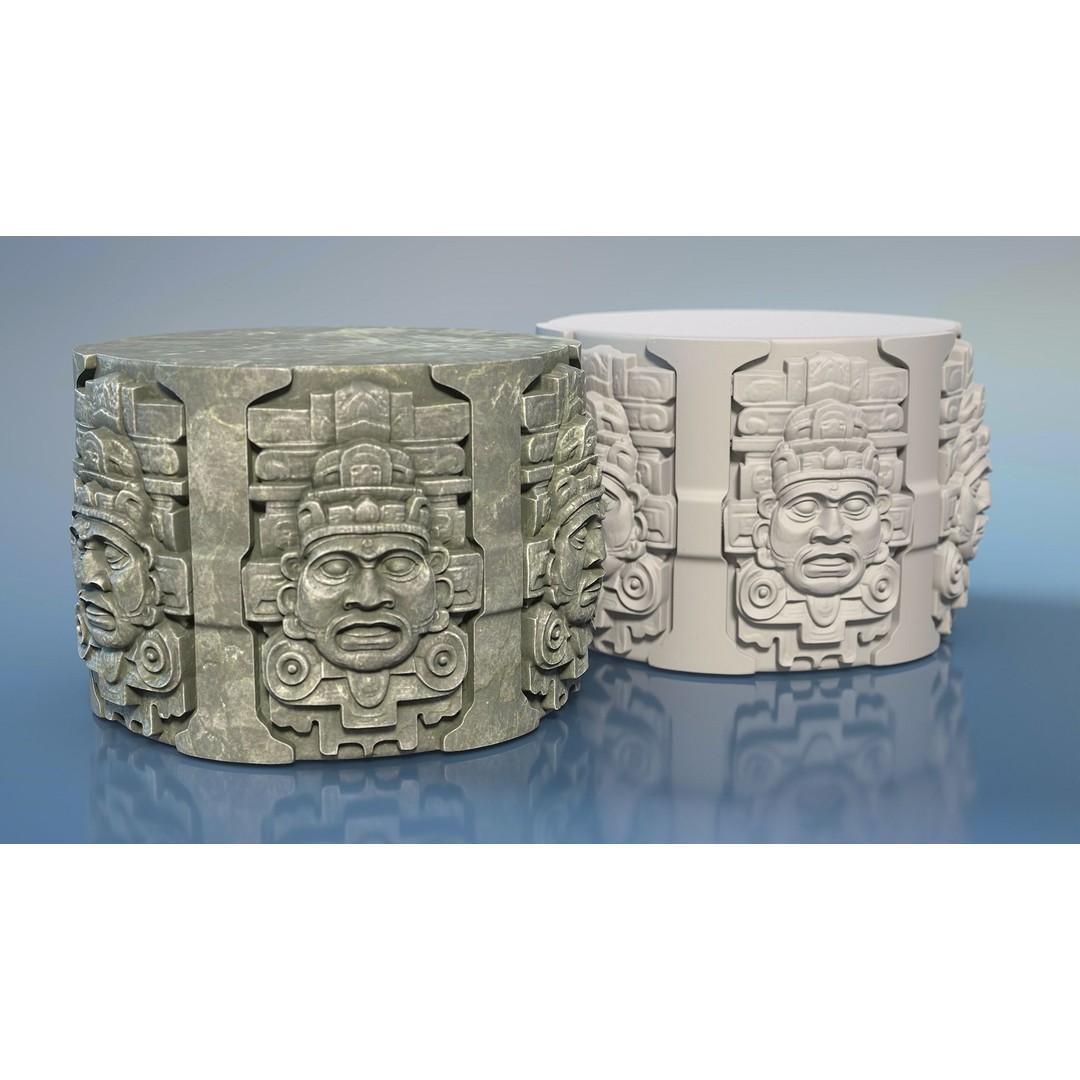 Mayan Pillar Temple 3D Model – Low Poly Modular Asset, FBX, Blender - View 16
