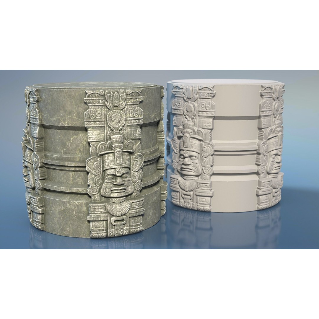 Mayan Pillar Temple 3D Model – Low Poly Modular Asset, FBX, Blender - View 18