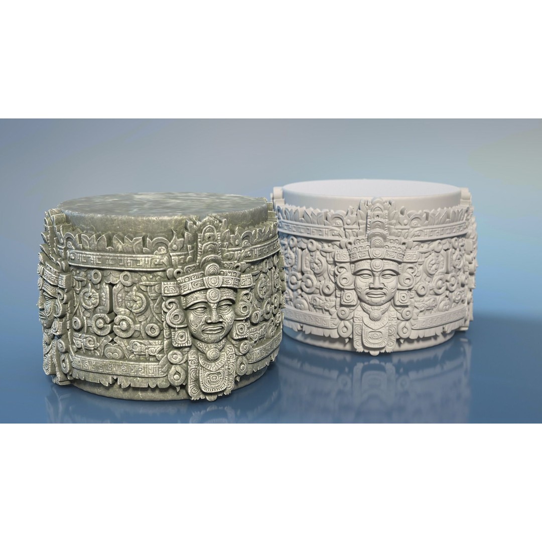 Mayan Pillar Temple 3D Model – Low Poly Modular Asset, FBX, Blender - View 20