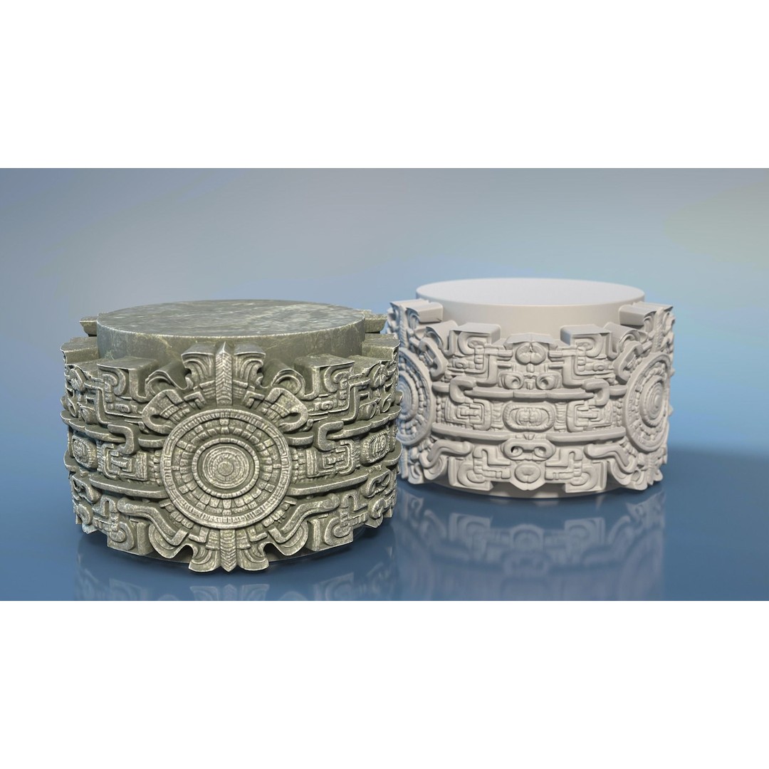 Mayan Pillar Temple 3D Model – Low Poly Modular Asset, FBX, Blender - View 21