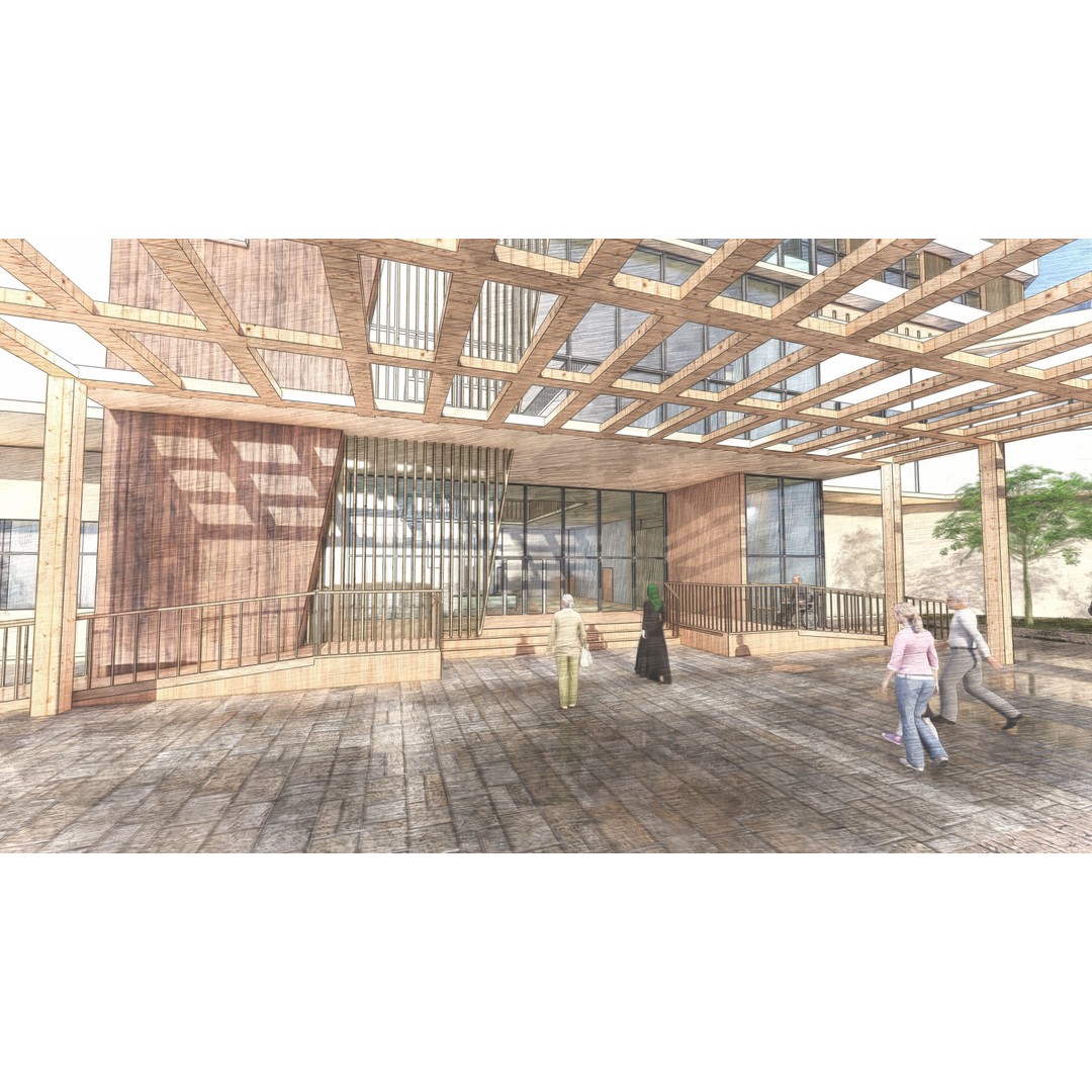 Modern Emergency Hospital 3D Model – Architectural Design, Revit & Lumion - View 5