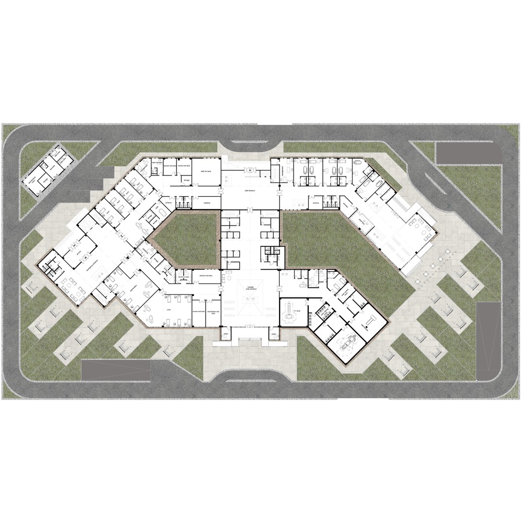 Modern Emergency Hospital 3D Model – Architectural Design, Revit & Lumion - View 6
