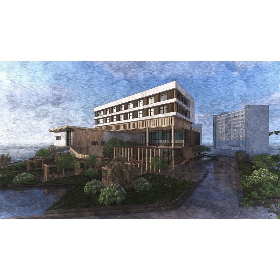 Modern Emergency Hospital 3D Model – Architectural Design, Revit & Lumion - View 8